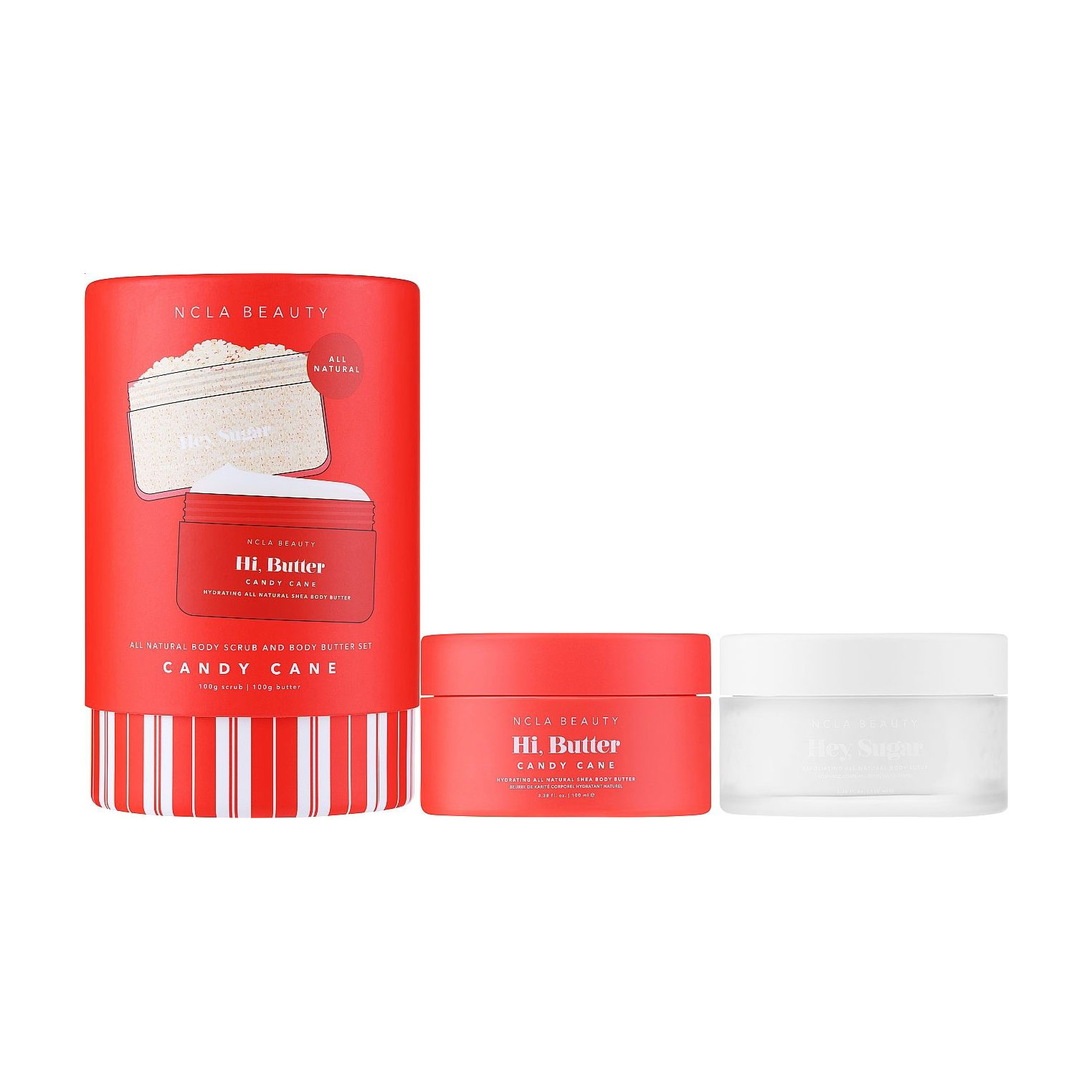Подарунковий набір для тіла NCLA BEAUTY All Natural Body Scrub And Body Butter Set Карамельна цукерка (скраб, 100 г + батер, 100 г)
