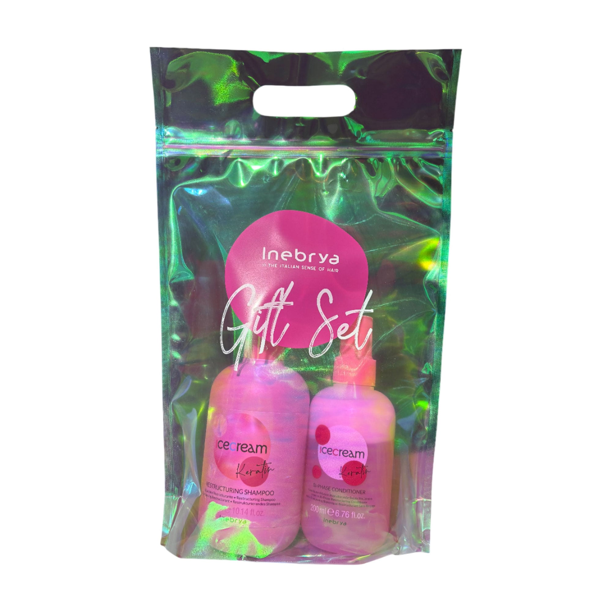 Подарунковий набір для волосся Inebrya Ice Cream Keratin Gift Set (шампунь, 300 мл + кондиціонер, 200 мл)
